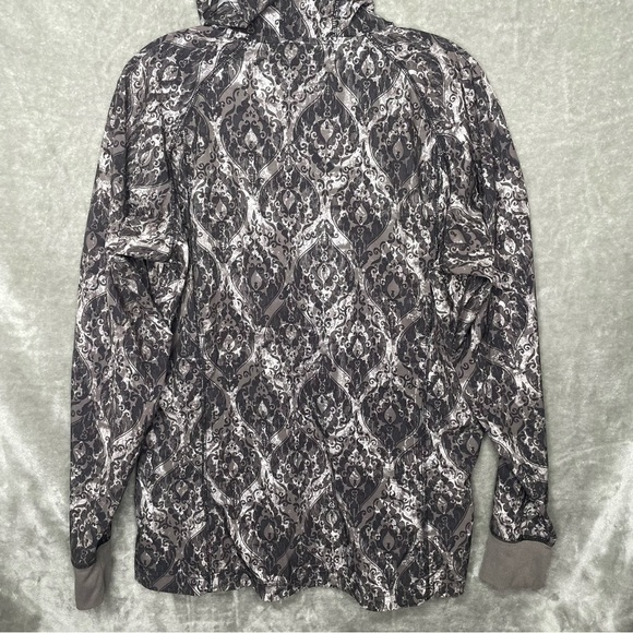 Columbia Titanium Paisley Long Sleeve V-Neck Quarter Zip Hooded Top Pockets L - Picture 3 of 9
